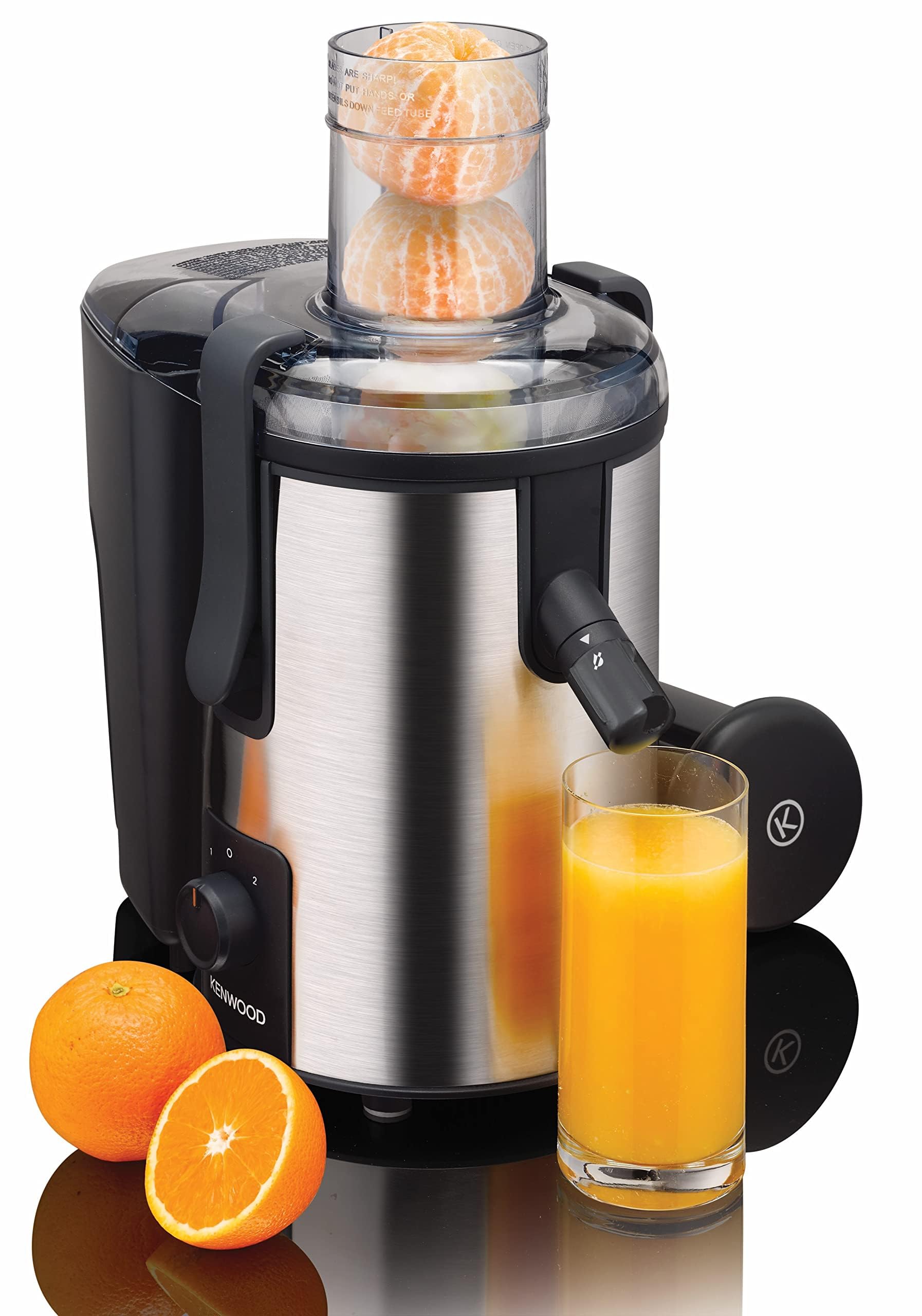 KENWOOD Juicer 700W Stainless Steel Juice Extractor with 75mm Wide Feed Tube, 2 Speed, Transparent Juice Jug, Pulp Container, Anti Drip for Home عصارة من الستانل ستيل بفوهة واسعة 75 ملم و2 سرعات ونظام مضاد للتنقيط من كينوود KENWOOD Juicer 700W Stainless Steel Juice Extractor with 75mm Wide Feed Tube, 2 Speed, Transparent Juice Jug, Pulp Container, Anti Drip for Home عصارة من الستانل ستيل بفوهة واسعة 75 ملم و2 سرعات ونظام مضاد للتنقيط من كينوود